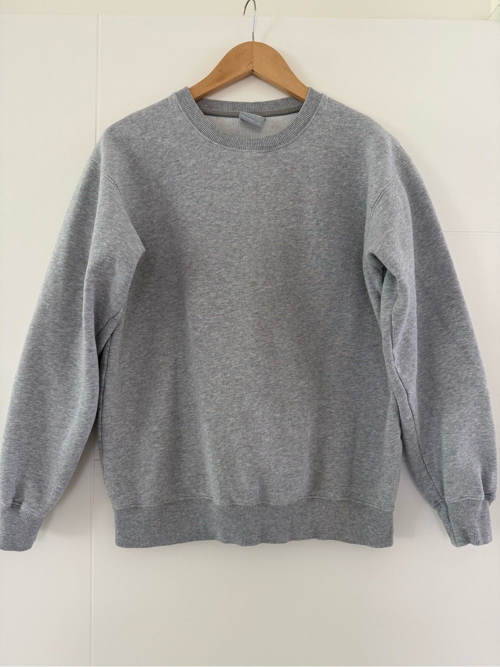 TNA Cozy AF Gray Crewneck Sweatshirt, size medium.